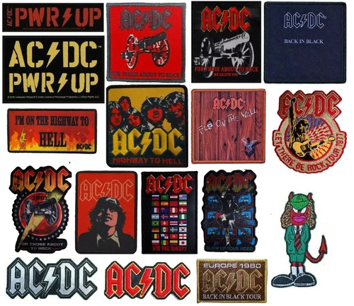 AC/DC - OFFICIAL IRON ON / SEW ON PATCH - PWR UP logo ANGUS are you ready? LIVE