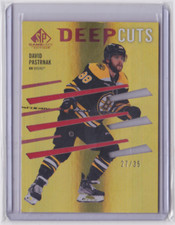2023-24 UD SP GAME USED DEEP CUTS RED PARALLEL 27/35 DAVID PASTRNAK #DC-2 BRUINS