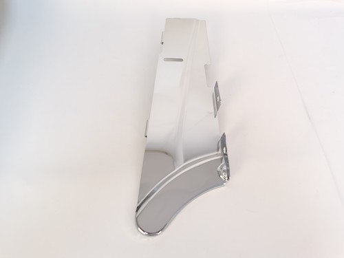 Chrome Metal Lower Belt Guard Cover For Harley Dyna Super Wide Glide FXDWG FXD - Picture 6 of 6
