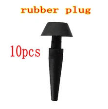 10Pcs Black Rubber Plug 2mm High Temperature Plug Oil Resistant Buckle Type Plug