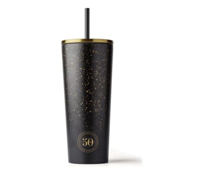 Starbucks Tumbler Cold Cup Stainless Steel 50th Anniversary Black-Gold 16oz  NEW | eBay UK