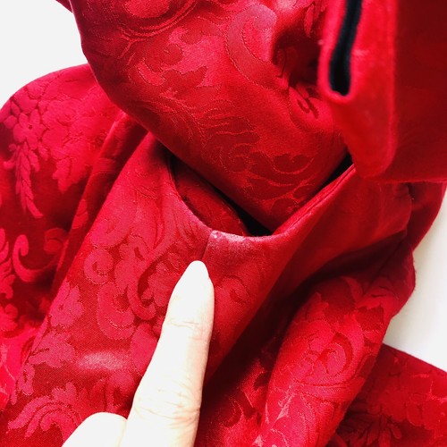 Vintage 80s Jessica McClintock Gunne Sax Red Dress Sz 3/4 Bows Shoulder Straps - Picture 13 of 13