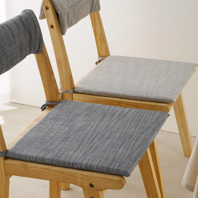 1x Japanese Cotton Linen Cushion No Slip Thick Dining Table Chair Pad Breathable - Image 4 of 4