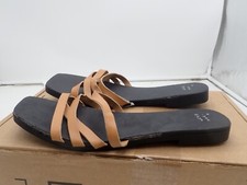 A New Day Woman  s Joan Strappy Side Sandals Tan Size 7.5