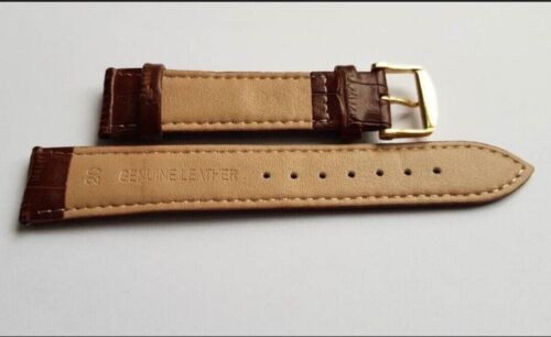 New 18mm/19MM/20mm Genuine Leather Gents Watch Strap for LONGINES, Black/ Brown. - Picture 5 of 6