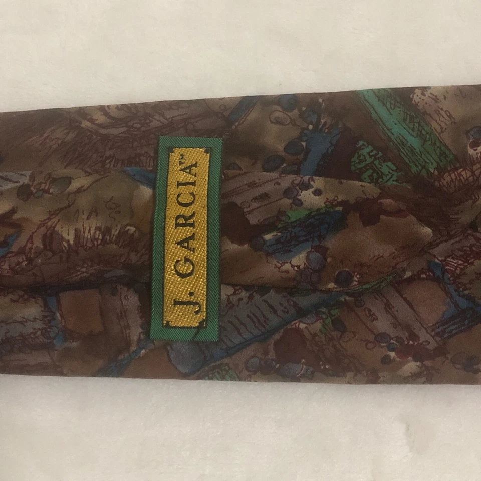 Corbata Jerry Garcia "El Pájaro" 58" 100% Seda Multicolor Diseñador Abstracto Corbata Foto 3 de 4