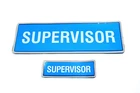Reflective Sew-on SUPERVISOR Badge. Door Supervisor, Security Guard