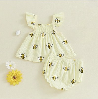 Hazel and Bo Baby Smock Set 9-12M
