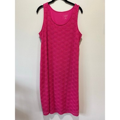 Isabel Maternity pink dress size M tank midi lacey casual party