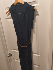 Zara Basic Collection Womens Dress Sleeveless Blk Sz XS