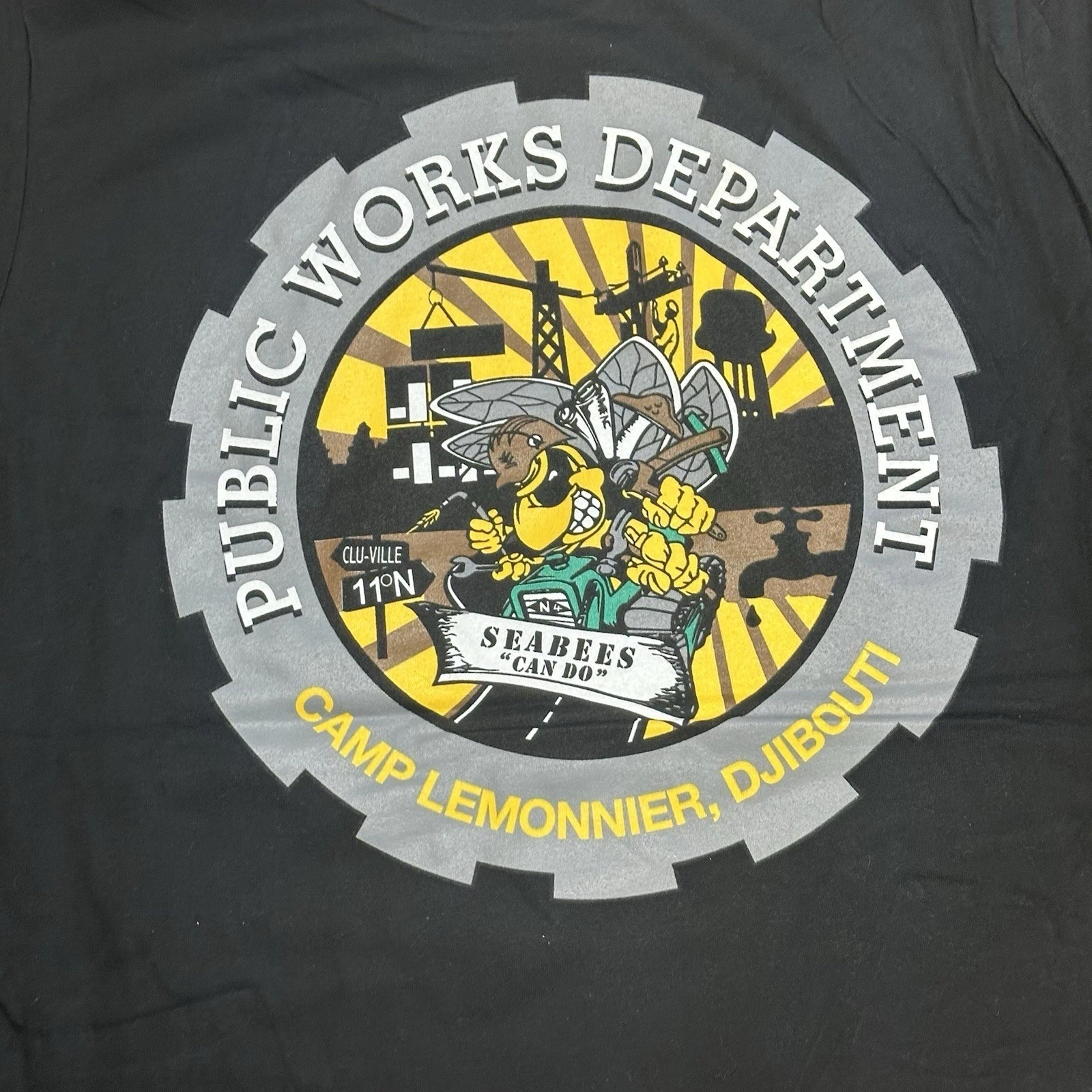 Black Military Shirt Mens "Public Works Department" camp lemonniew Size Large
Opens in a new window