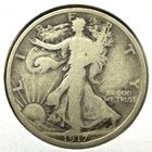 1917 50C Walking Liberty Half Dollar with a bit of Die Rotation (87997)