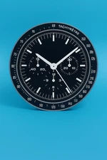 Chronograph-Inspired 3D Printed Wall Clock – Space Mission Style, 10 Inches