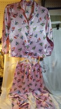 VTG Y2K Powerpuff Girls Pajamas Set Wormser Cartoon Network Satin PJs Size 10