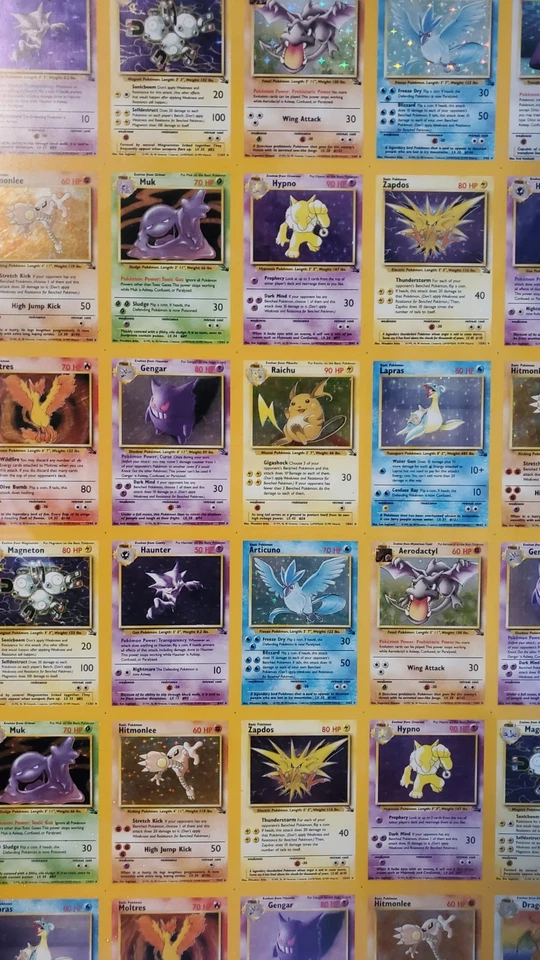 Carta Pokémon Wizards of the Coast 1999 sin cortar fósil holograma hoja KB juguetes raros Foto 4 de 4