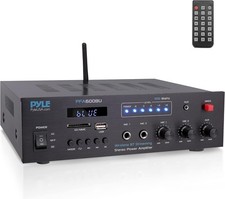 300W Bluetooth Karaoke Amplifier - 2-Channel PA System with FM Radio - USB/SD