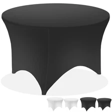 Round Spandex Tablecloth, Stretch Fitted Table Cover