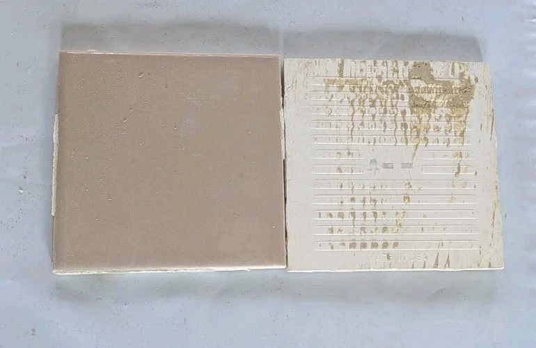 Vintage 4 1/4" American Olean Tile Sandlewood / Suntan  Light brown Reclaimed