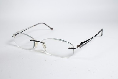 Stepper Brille STS-70201 Unisex Schwarz F092 Randlos Metall Brille Brillengestell