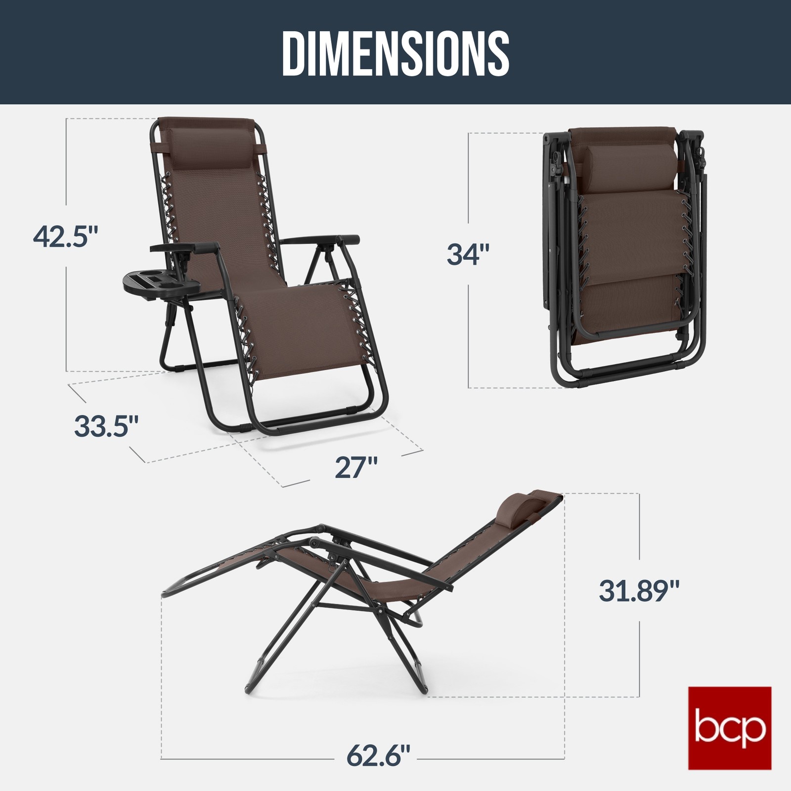 Best Choice Products Folding Zero Gravity Patio Lounge Chair | eBay