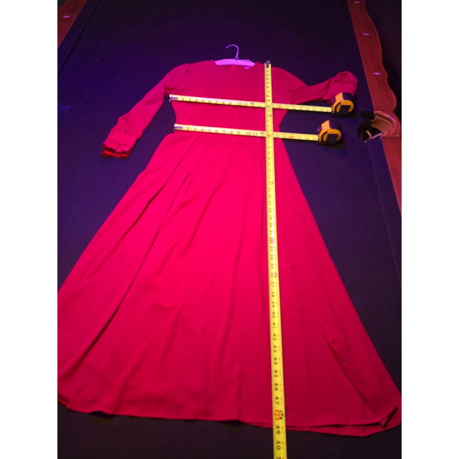 Women's Solid Red Polyester Round Neck Long Sleev… - image 13