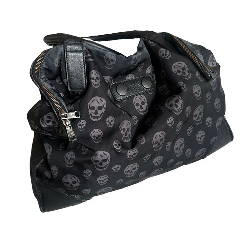 ALEXANDER MCQUEEN designer rare skull patterned large shoulder bag