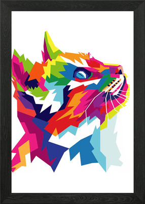 Gerahmtes Wandbild Poster Leinwanddruck Bild Katze Katzen Katze