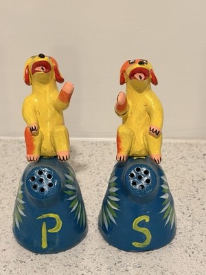 Gerardo Ortega's Dog Salt & Pepper Shakers - Handpainted Ceramic READ MORE