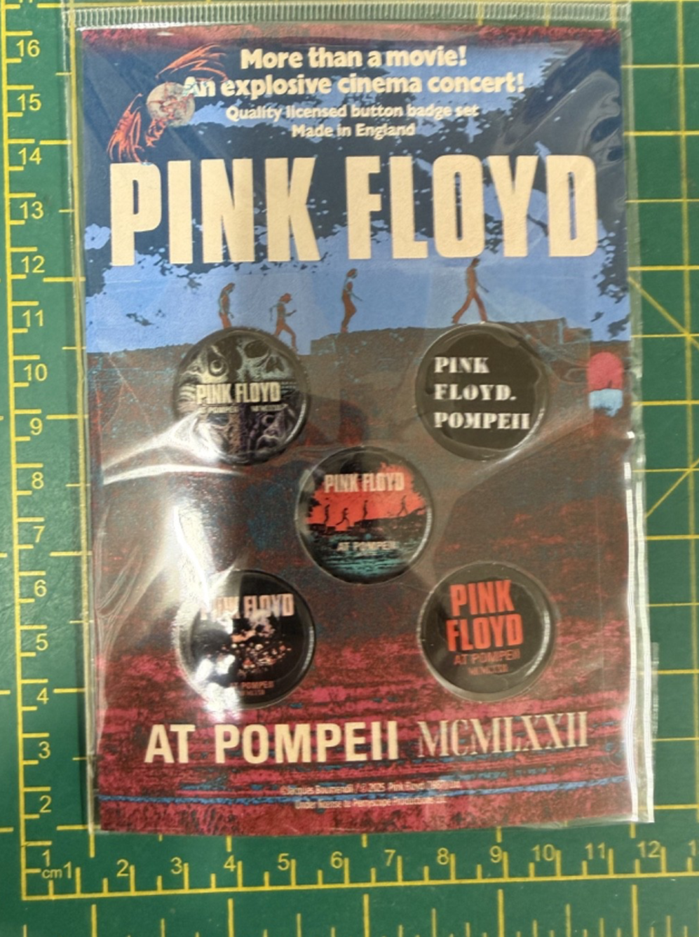 Pink Floyd At Pompeii  5 Button  Badge Pack Officially  Licensed Badges