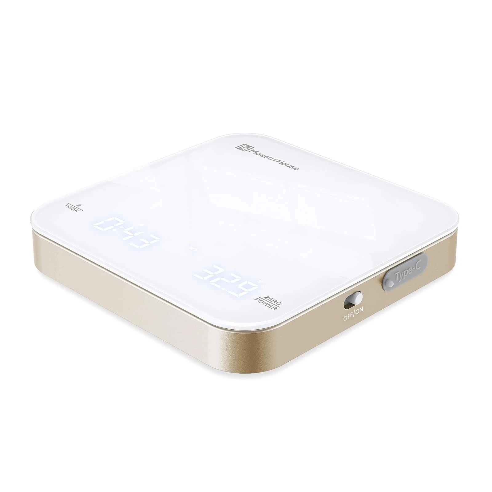 Rechargeable Mini Coffee Scale with Timer Maestri House Espresso Scale 2kg/0....
