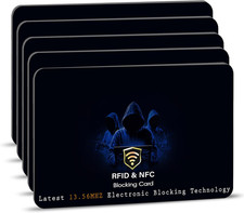 5 Pack RFID Blocking Card NFC Contactless Debit/Credit Card ATM Passport Protect