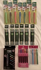 Clover Amour Crochet Hook Bamboo Soft Ergonomic Susan Bates Aluminum New