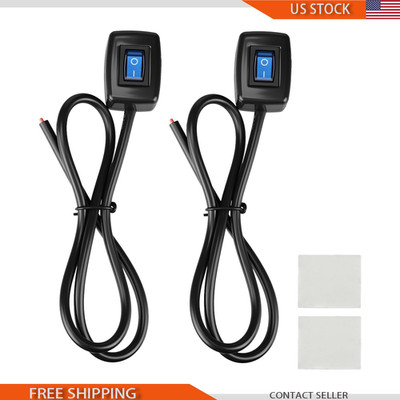 Universal Paste Type Push Button Switch Indicator Light, DC12V 10A/24V 5A On/Off