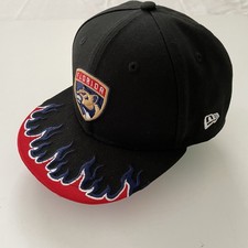 New Era Florida Panthers NHL Flame Snapback Youth 9FIFTY Flat Brim Cap NWT