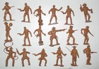 Marx 1970s Cattle Drive Play Set Cowboys, Miners and Trappers Lot Four