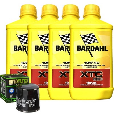 Bardahl XTC 10W40 Ölwechsel-Kit Für Yamaha XV1700 AT Road Star 2004>2010