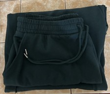 New Victoria's Secret Pink Ivy Fleece Sweatpants Wide-Leg Split-Hem XL X-Large