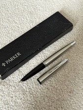 Vintage Parker 45 Flighter Stahl Füllfederhalter, Stahlfeder, 1982 *NEUWERTIG* mit Box