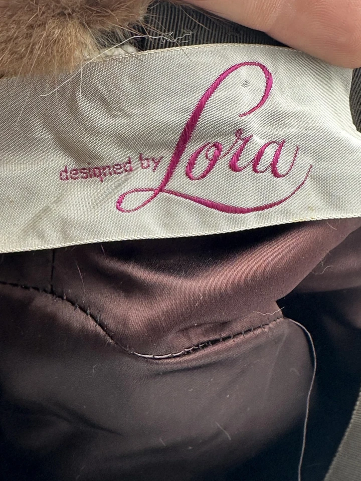 Sombrero boina vintage Lora ajustado para mujer pequeño marrón piel de visón elegante elegante años 60 Foto 4 de 4