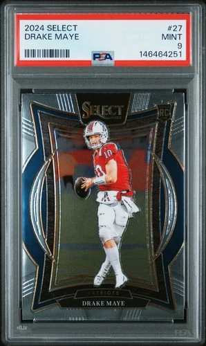2024 PANINI SELECT #27 DRAKE MAYE ROOKIE RC PSA 9