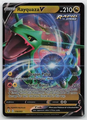 ENGLISH Pokemon - *Rayquaza V* - 100/159 - Crown Zenith