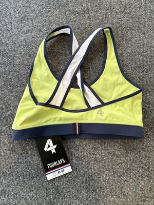 Fourlaps Infinity Sports Bra Womens XS Tomatillo Midnight Racerback Style 2004