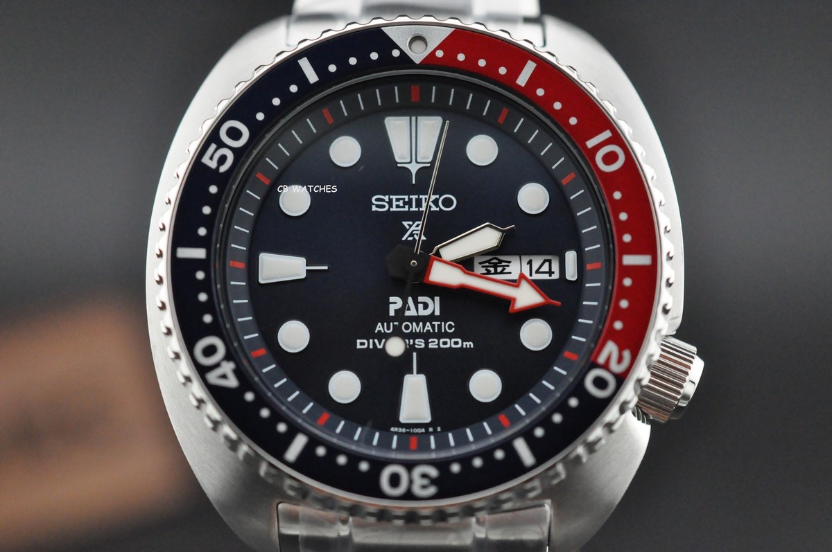 Seiko Padi Prospex Turtle Pepsi 45 mm Automatic Stainless Steel