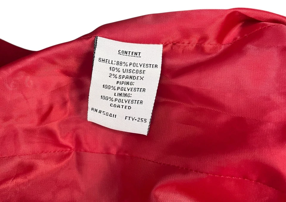 Jessica Simpson Chaquetón Mujer XS Rojo Botón Delantero Foto 4 de 4