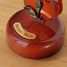 Violin Music Box Classical Wind Up Musicbox Twirling Music Box Rotating Base