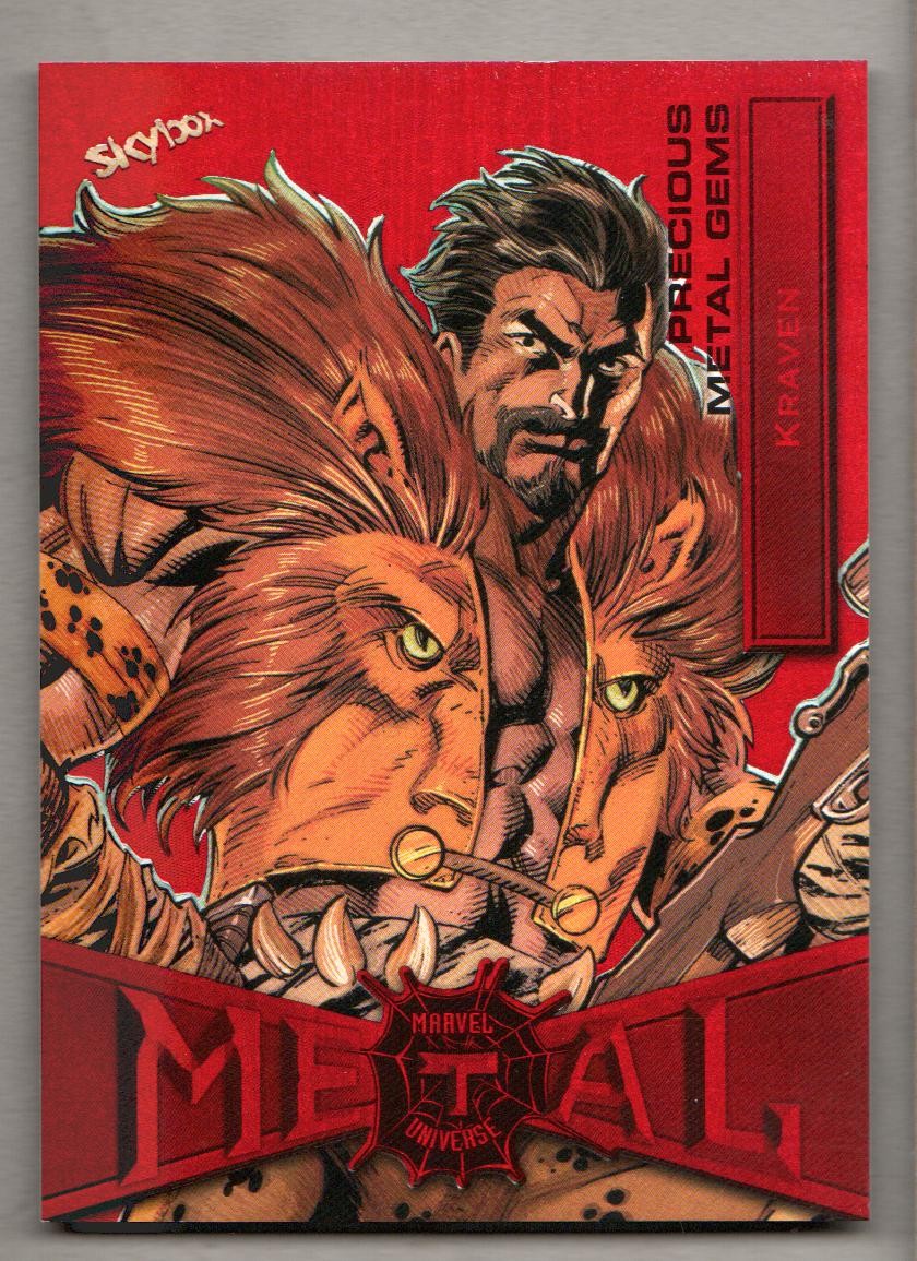2021 Marvel Metal Universe Spider-Man Precious Metal Gems Red #43 Kraven /100