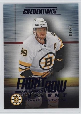2025-26 Upper Deck Credentials Front Row Talent Purple /10 David Pastrnak 1uw9