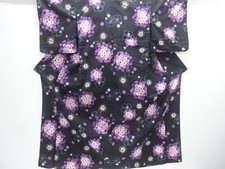 7730638: JAPANESE KIMONO / YUKATA / COTTON / FLOWERS