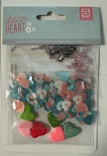 Basic Grey dear Heart Eclectic Embellishments