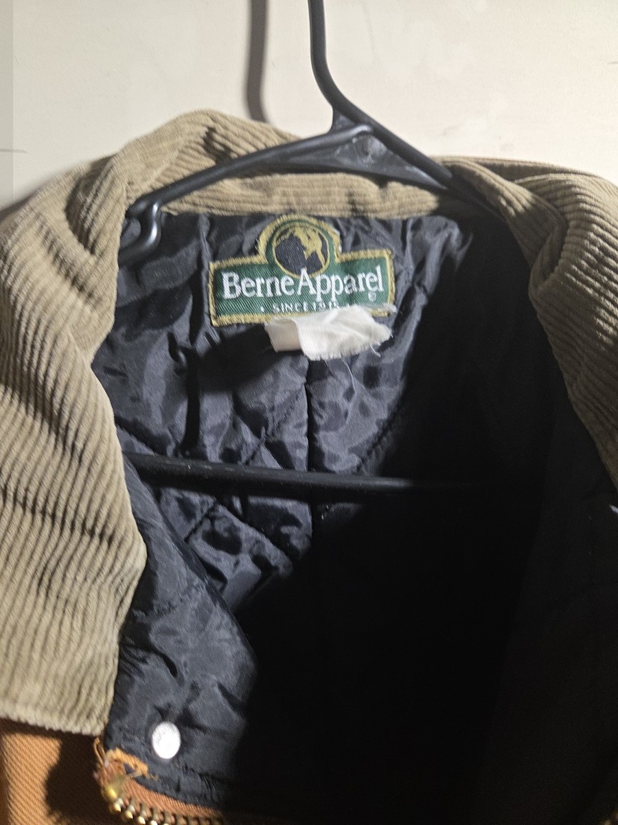 Berne Apparel Canvas Zip Up Insulated Jacket Size Large View 3